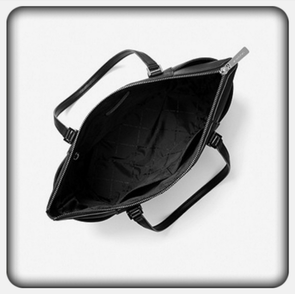 NWT Black Michael Kors Charlotte Tote Bag - Picture 2 of 3